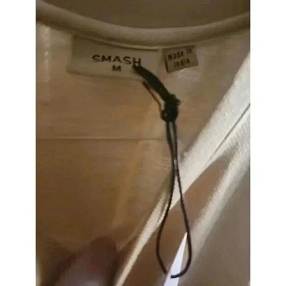 NWT Smash Men's Beige Short Sleeve Crew Neck Pullover T Shirt Size Small CR6 - Picture 3 of 6